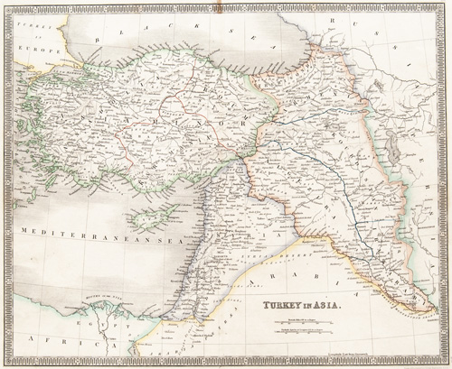 Turkey in Asia, Teesdale map 1843